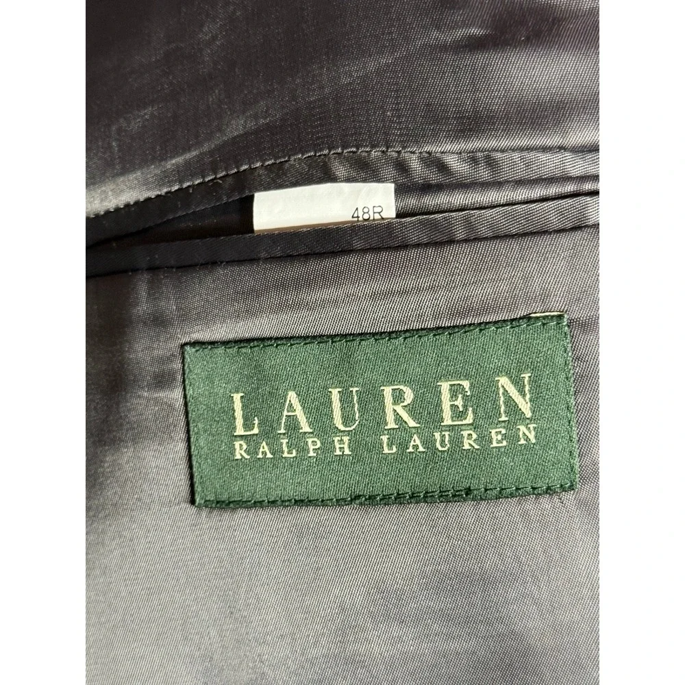 Lauren Ralph Lauren‎ Blue Windowpane Sport Coat Blazer 48R Classic